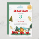 Search for train 3rd birthday invitations Cute