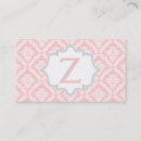 Search for damask monogram business cards Grey