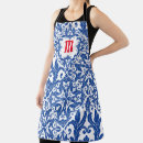 Search for vintage navy aprons Floral pattern