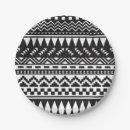 Recherche de motif aztèque assiettes en papier Ethnique