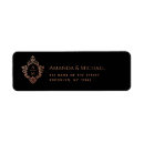 Search for elegant black and gold return address labels Vintage