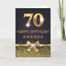 Search for black and gold 70th birthday cards Stylish