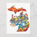 Search for vintage michigan postcards Lighthouse