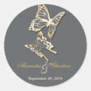 Search for gold butterfly wedding stickers Butterflies
