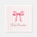 Search for pink gingham napkins Bow