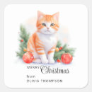 Search for minimalist cat stickers Merry christmas