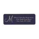 Search for navy and pink return address labels Simple