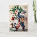 Search for patriotic santa christmas cards Retro