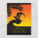 Search for riding a wave postcards Hawaii