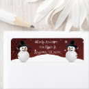 Recherche de winter scene return address labels Vacances