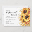 Search for sunflowers retirement party invitations Watercolor