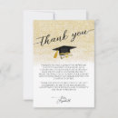 Search for graduation party thank you cards Black and gold
