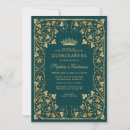 Search for emerald green and gold birthday invitations Modern elegant