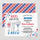Search for adult 4th of july invitations Red white and blue