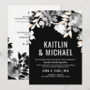 Search for evening wedding invitations Black and white