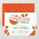 Recherche de sweet one invitations Pastèque
