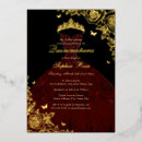 Recherche de rouge de noir et or invitations Rose