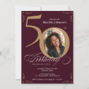 Search for burgundy 50th birthday invitations Calligraphy