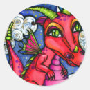 Search for cute red dragon stickers Fantasy