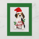 Recherche de noël de beagle cartes postales Dog