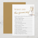 Search for what did the groom say Bridal shower