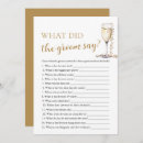 Search for what did the groom say Bridal shower