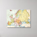 Search for europe map canvas prints River