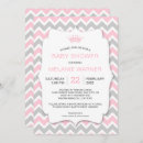 Recherche de crown baby shower invitations Rose