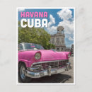 Recherche de voiture rose cartes postales Cuba