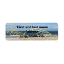 Search for ocean scene return address labels Blue sky