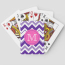 Search for zig playing cards Monogrammed