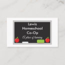 Search for home tutor business cards Chalkboard