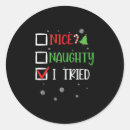 Search for naughty or nice stickers Holiday bargains