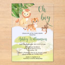Search for jungle baby boy shower invitations Wild tropical greenery leaves