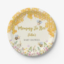 Recherche de floral baby shower assiettes Nid d'abeille