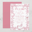 Search for pink toile invitations French