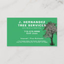 Search for tree trimming business cards Green
