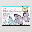 Recherche de belles de papillon invitations Bleu