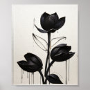 Search for black ink flowers art Minimalist