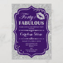 Search for fabulous forty invitations Glitter