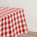 Search for red tablecloths Gingham