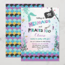 Recherche de pirate anniversaire invitations Parti mermaid