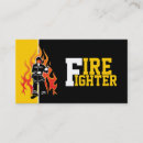 Search for firefighter business cards Black