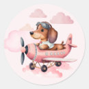 Search for cute dachshund stickers Watercolor