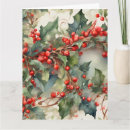 Search for holly leaves christmas cards Vintage