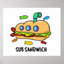 Search for sub sandwiches posters Cute sandwich
