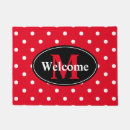 Search for red polka dots doormats Welcome