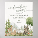 Search for adventure baby shower signs Woodland animals