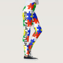 Search for autism puzzle piece leggings Colourful
