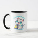 Recherche de chat kawaii tasses Illustration de chat mignon